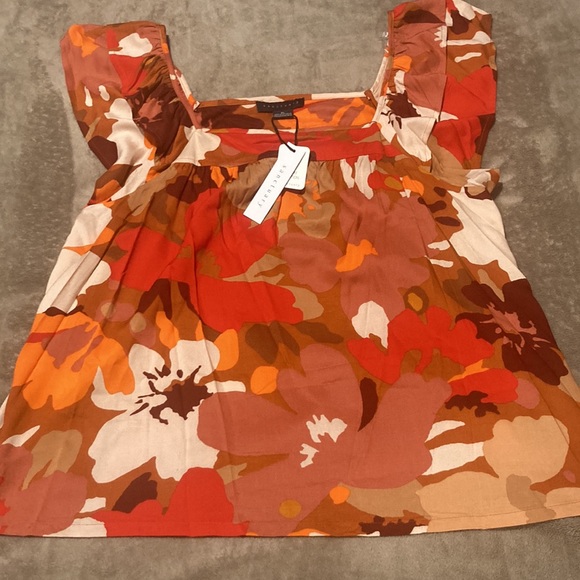 Sanctuary Print Ruffle Sleeve Top - Picture 4 of 11